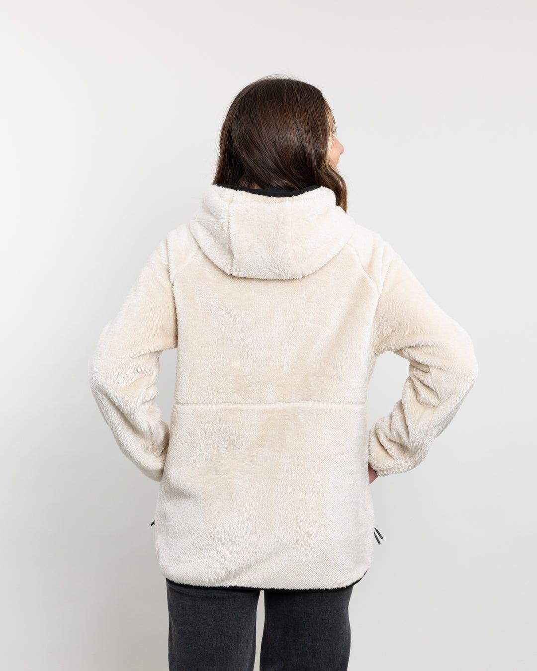 Poleron mujer Polar Shaggy Bonded con gorro Polemic-2