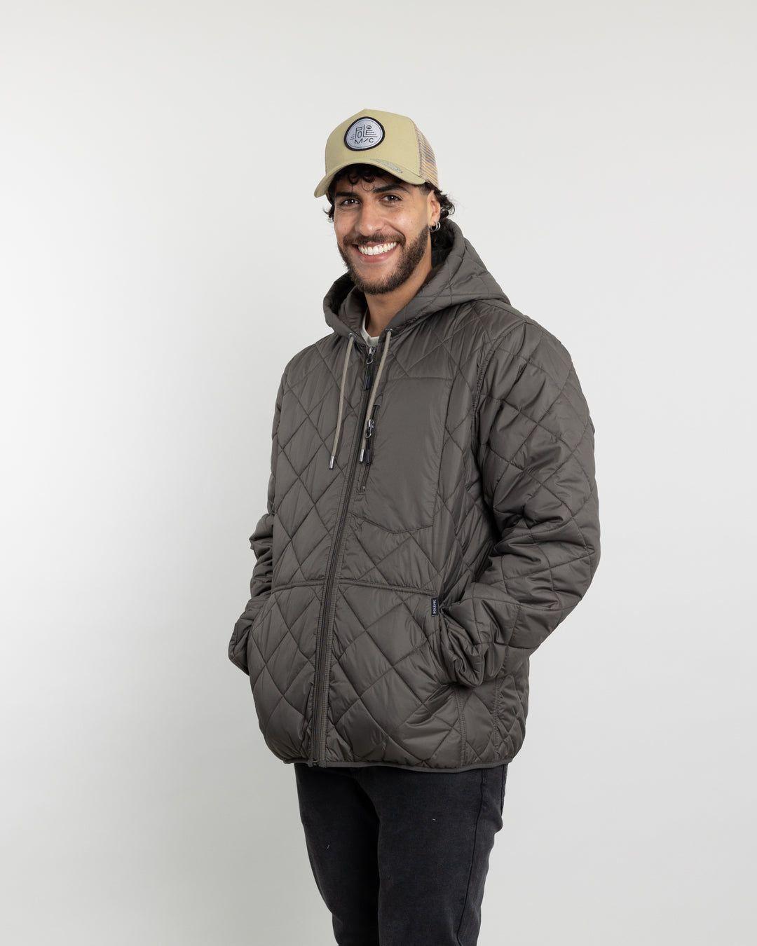 Parka Hombre Waterproof con acolchado Verde Polemic-3