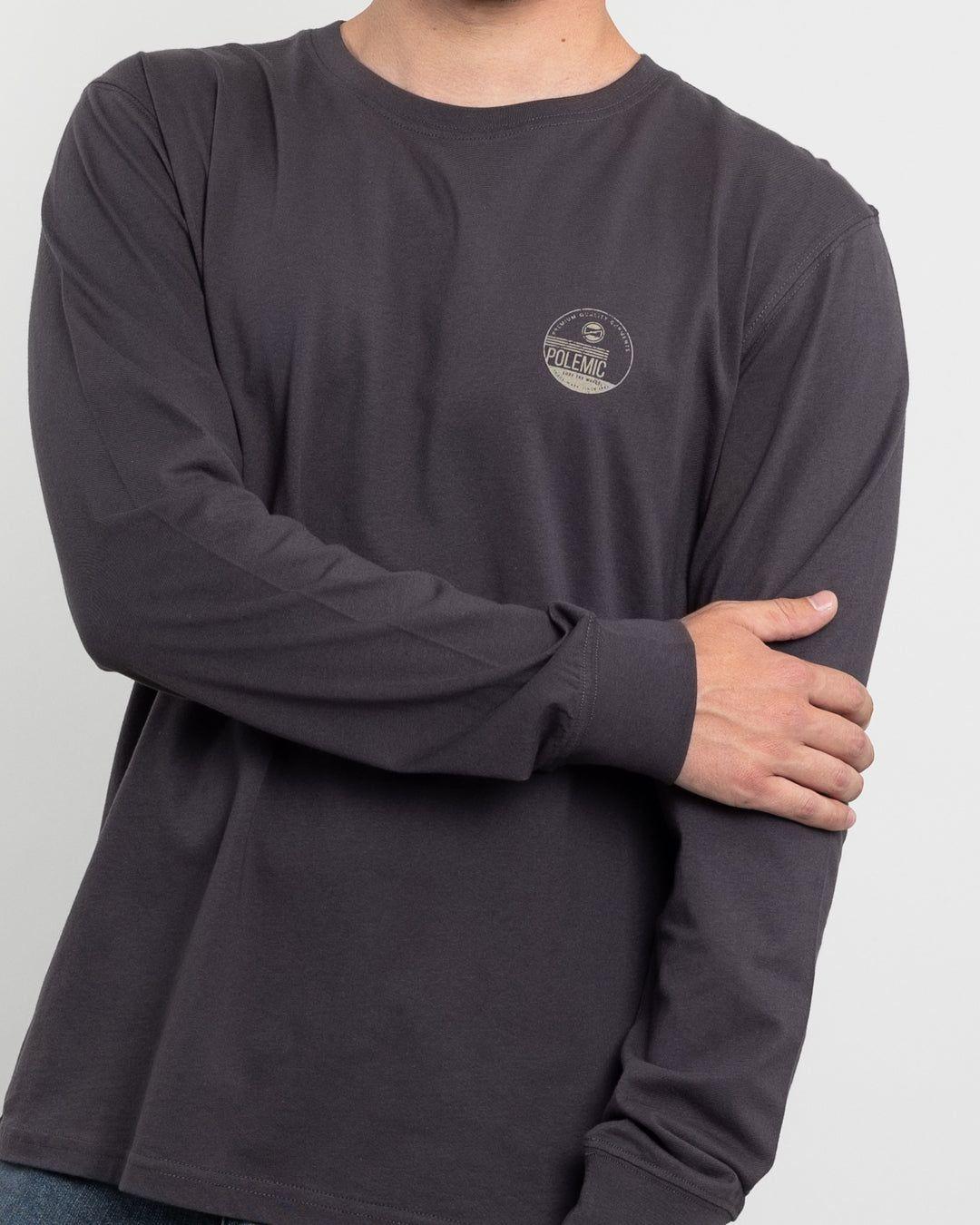 Polera manga larga hombre algodón clasico Polemic-3