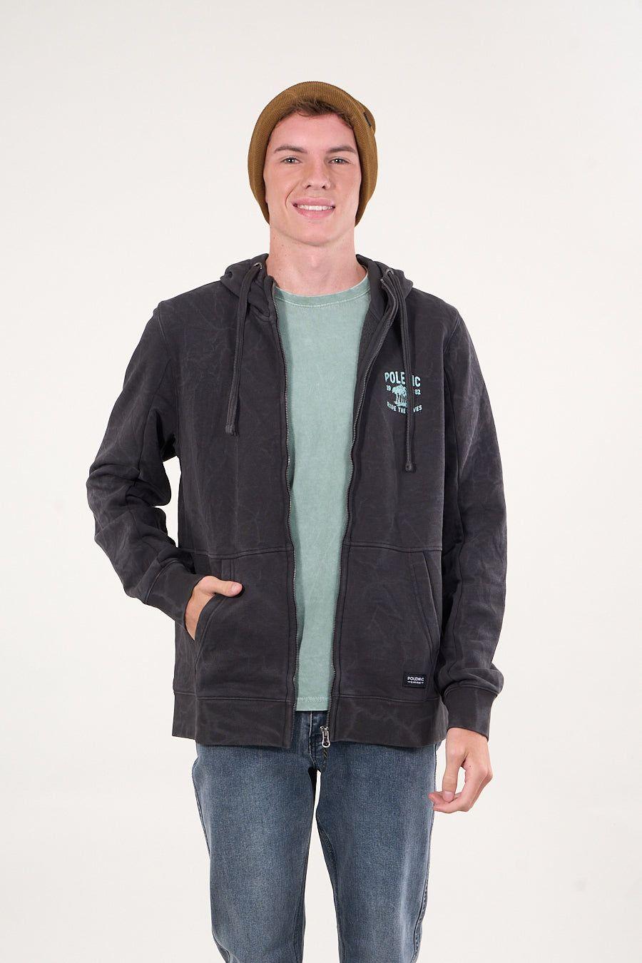 Poleron Franela procesado Full Zipper Junior Polemic-2