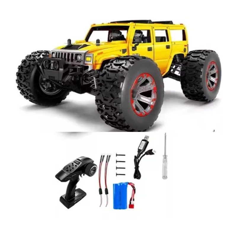 Hummer H2 A Control R Alta Velocidad 50kmh Suspensión 4x4 Amarillo-0