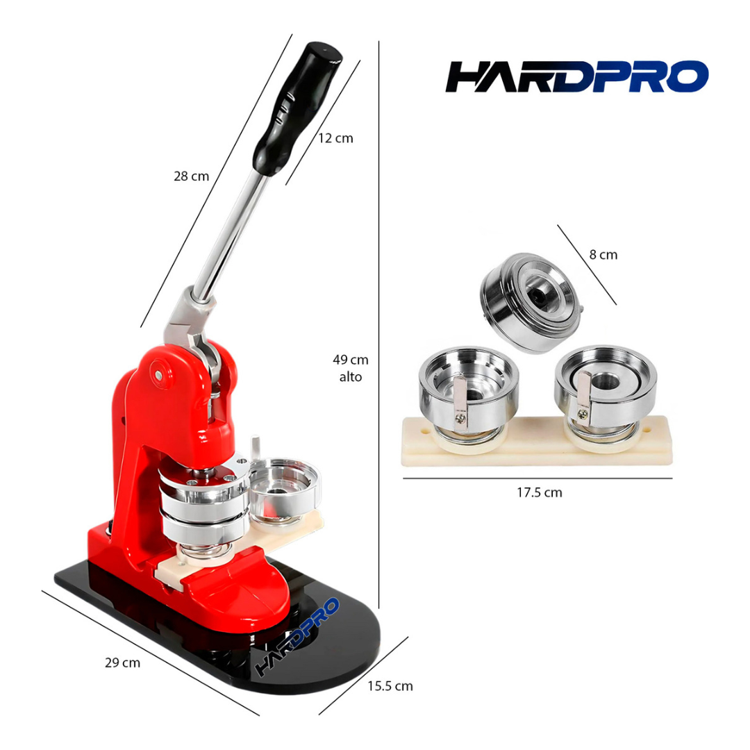 Maquina Prensa De Chapitas Con Matriz 58mm Con 100 Chapitas-1