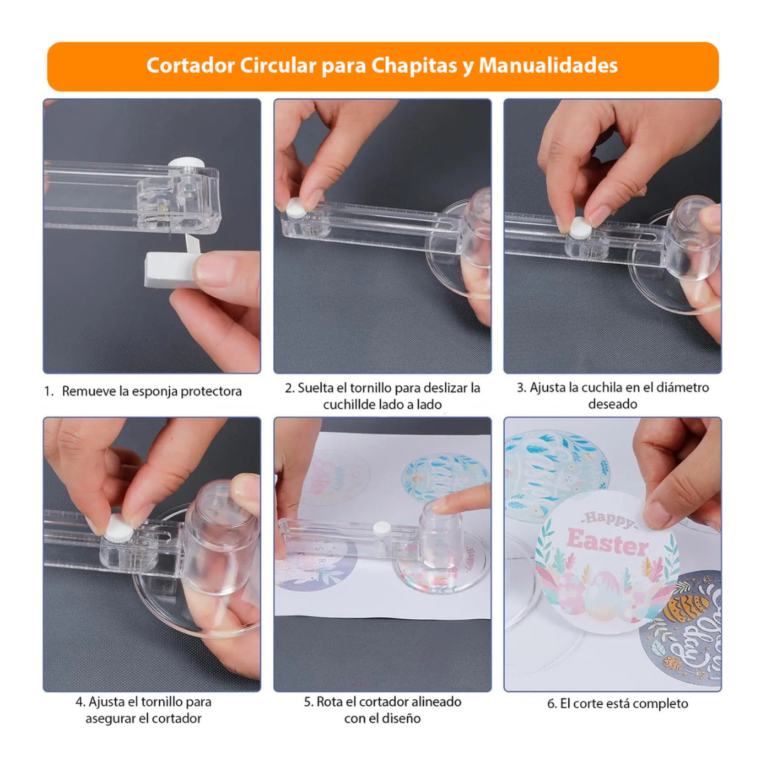 Maquina Prensa De Chapitas Con Matriz 58mm Con 100 Chapitas-6