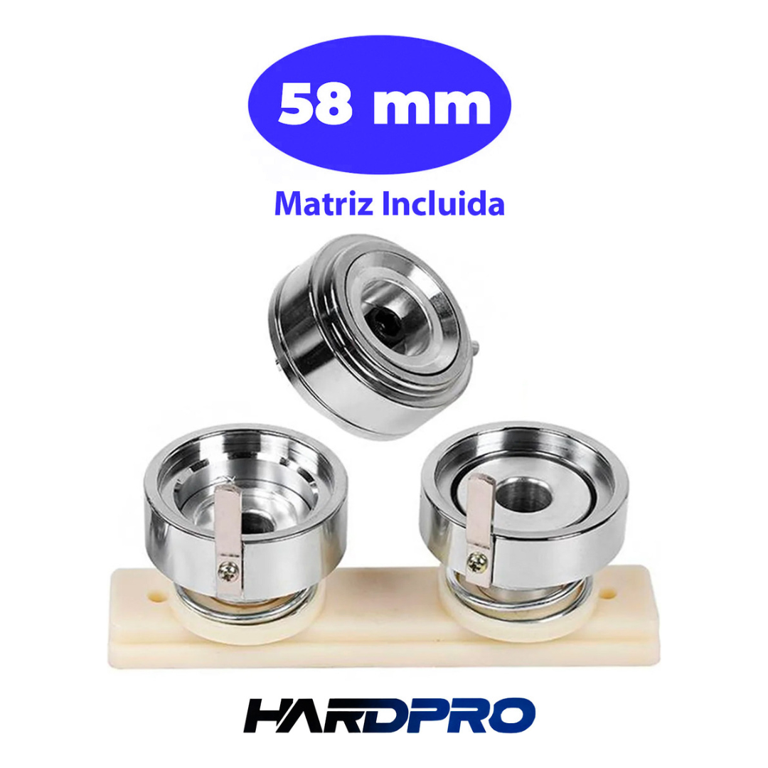 Maquina Prensa De Chapitas Con Matriz 58mm Con 100 Chapitas-7