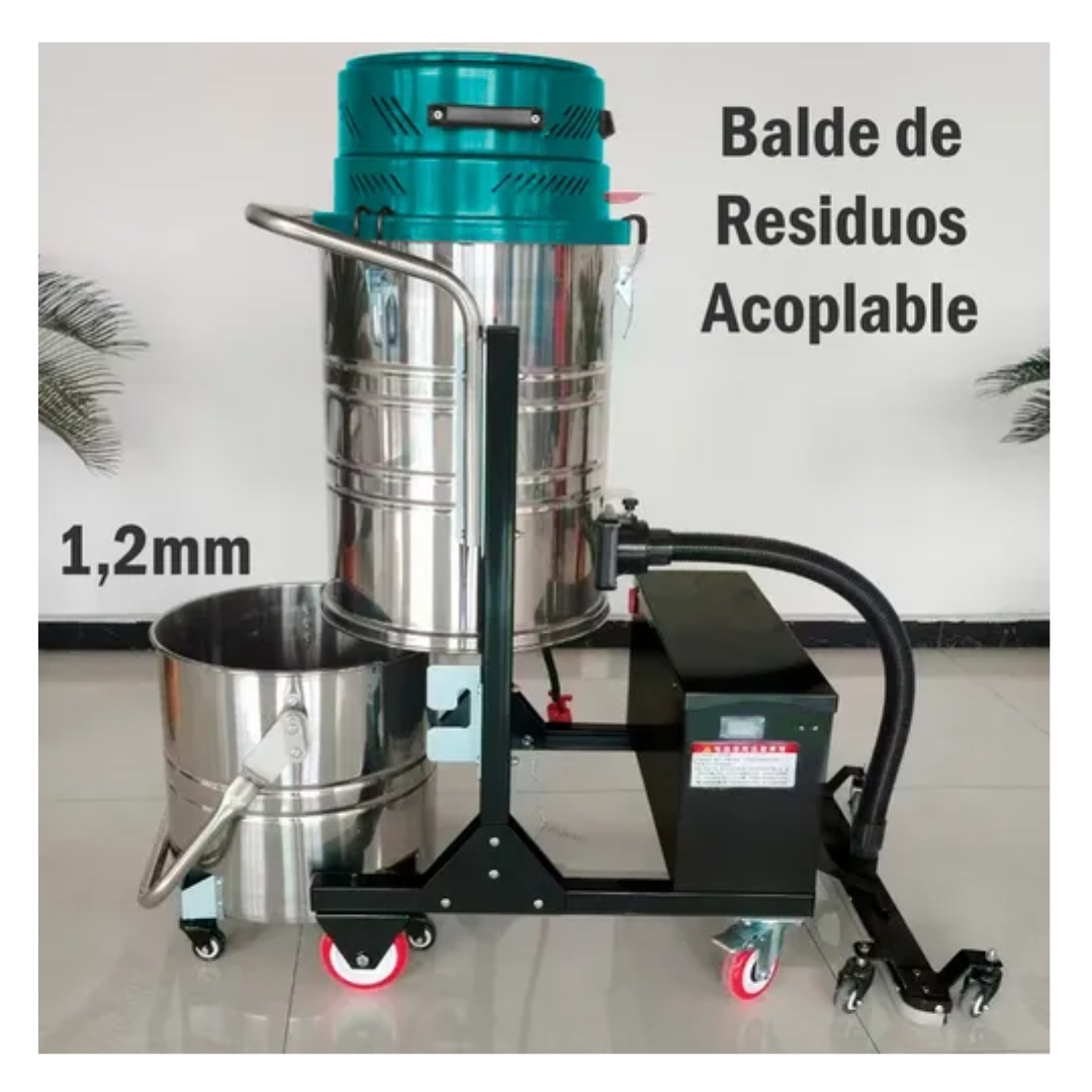 Aspiradora Industrial Hardpro 1500w Inalambrica 100l 40mm Verde-5