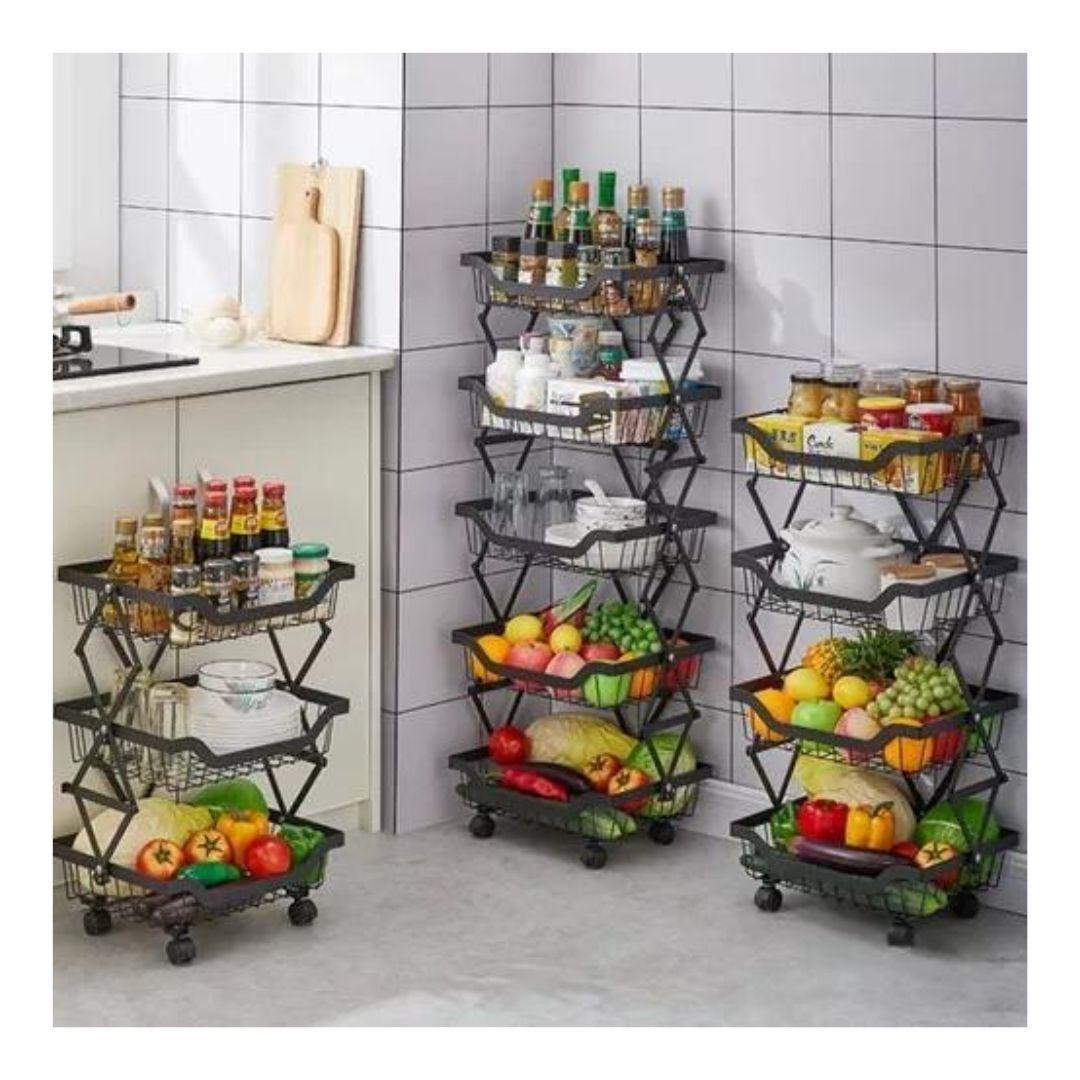 Estante Plegable Organizador Verdulero Frutero Metal 4 Pisos-1
