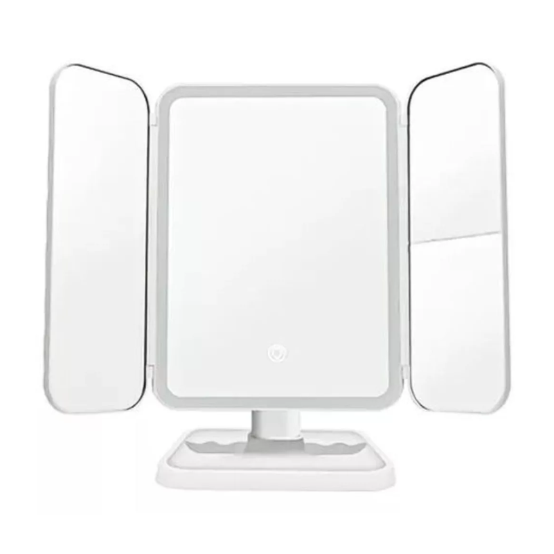 Espejo Maquillaje Profesional 22 Led Aumento Plegable Grande-1