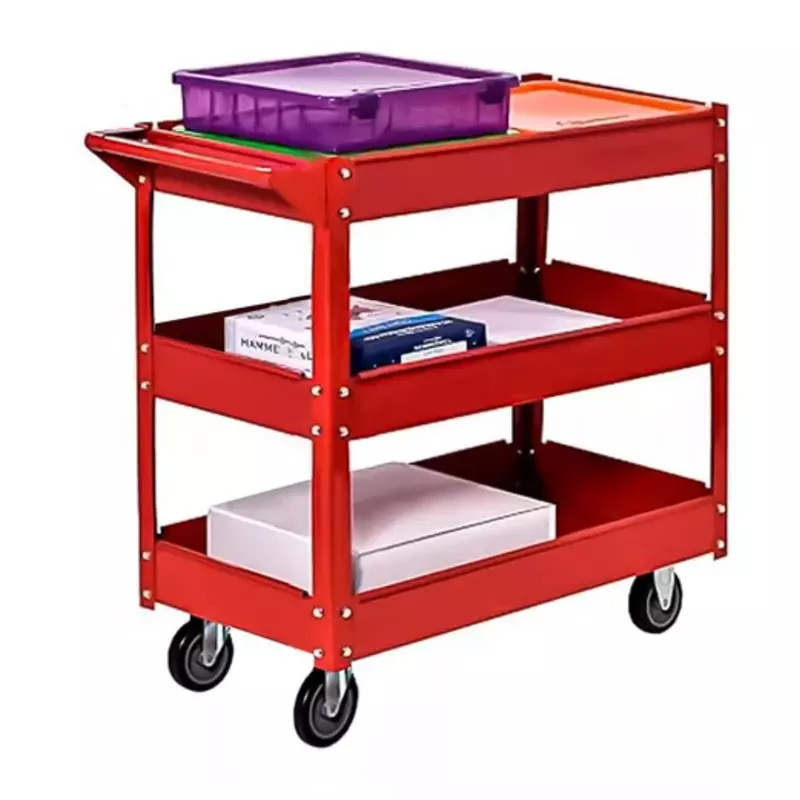 Carro Organizador Mecanico Porta Herramientas 3 Nivel Taller Rojo-0