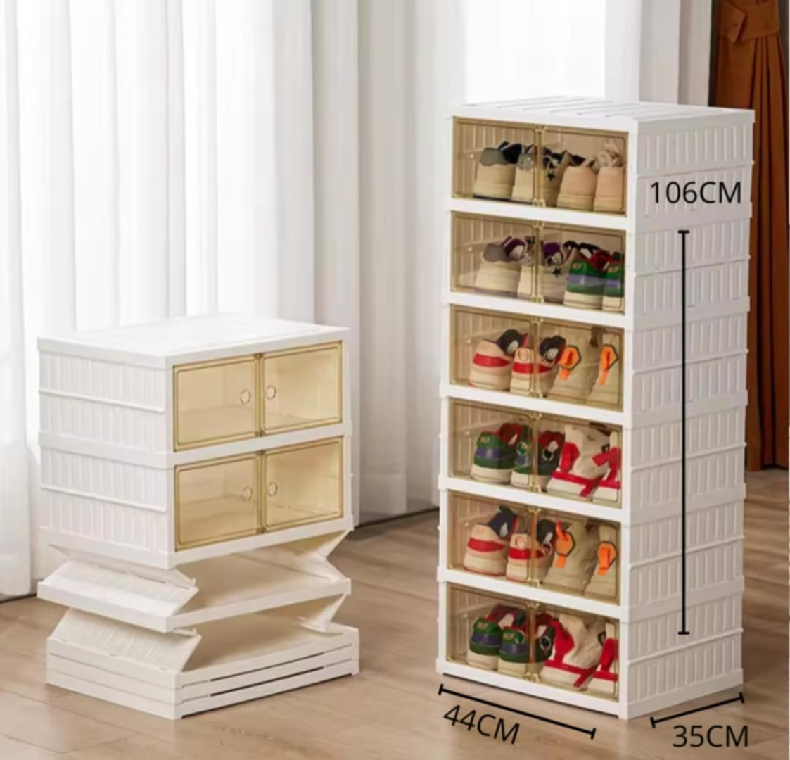 Mueble Zapatero Plegable Organizador 6 Niveles 12 Zapatos-1