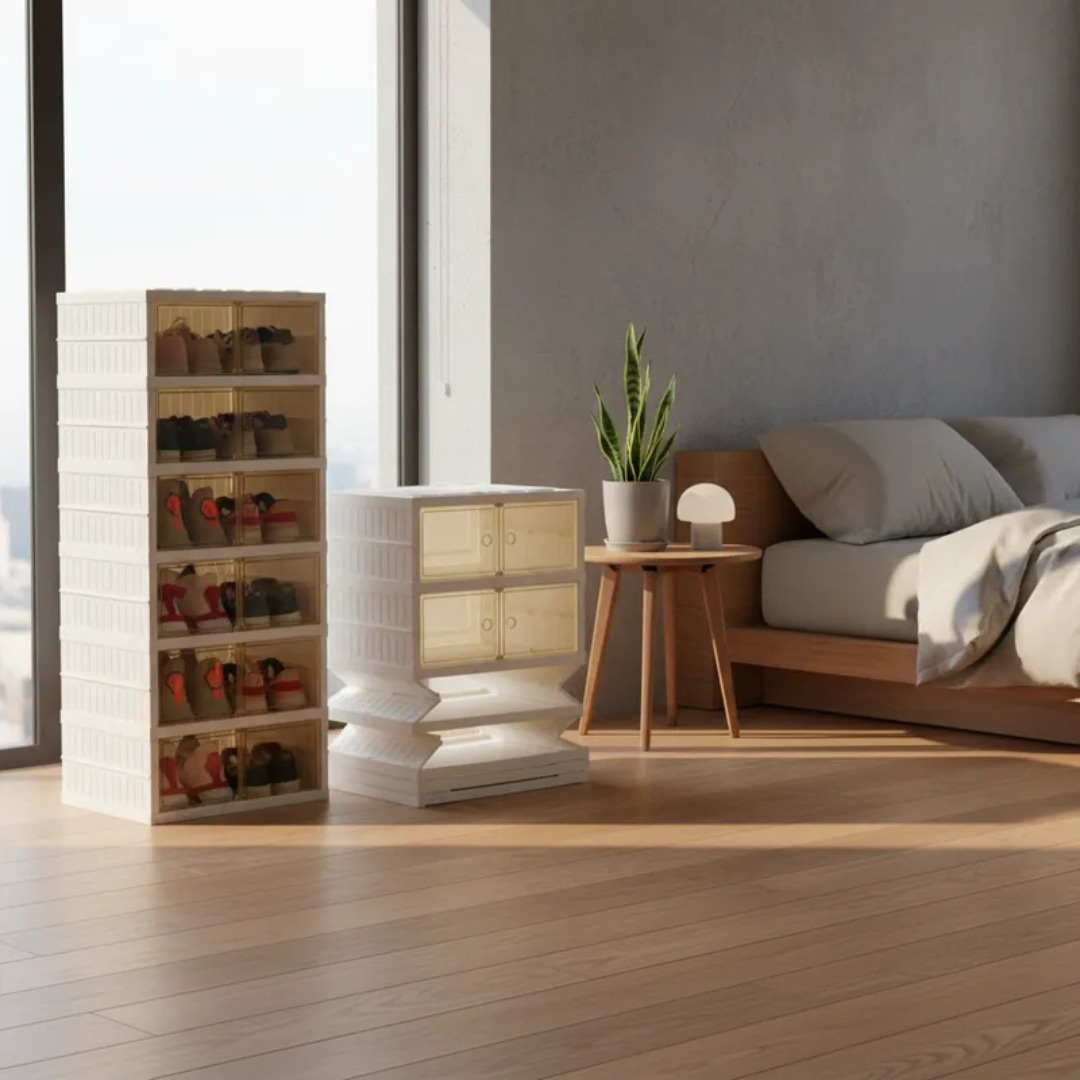 Mueble Zapatero Plegable Organizador 6 Niveles 12 Zapatos-3