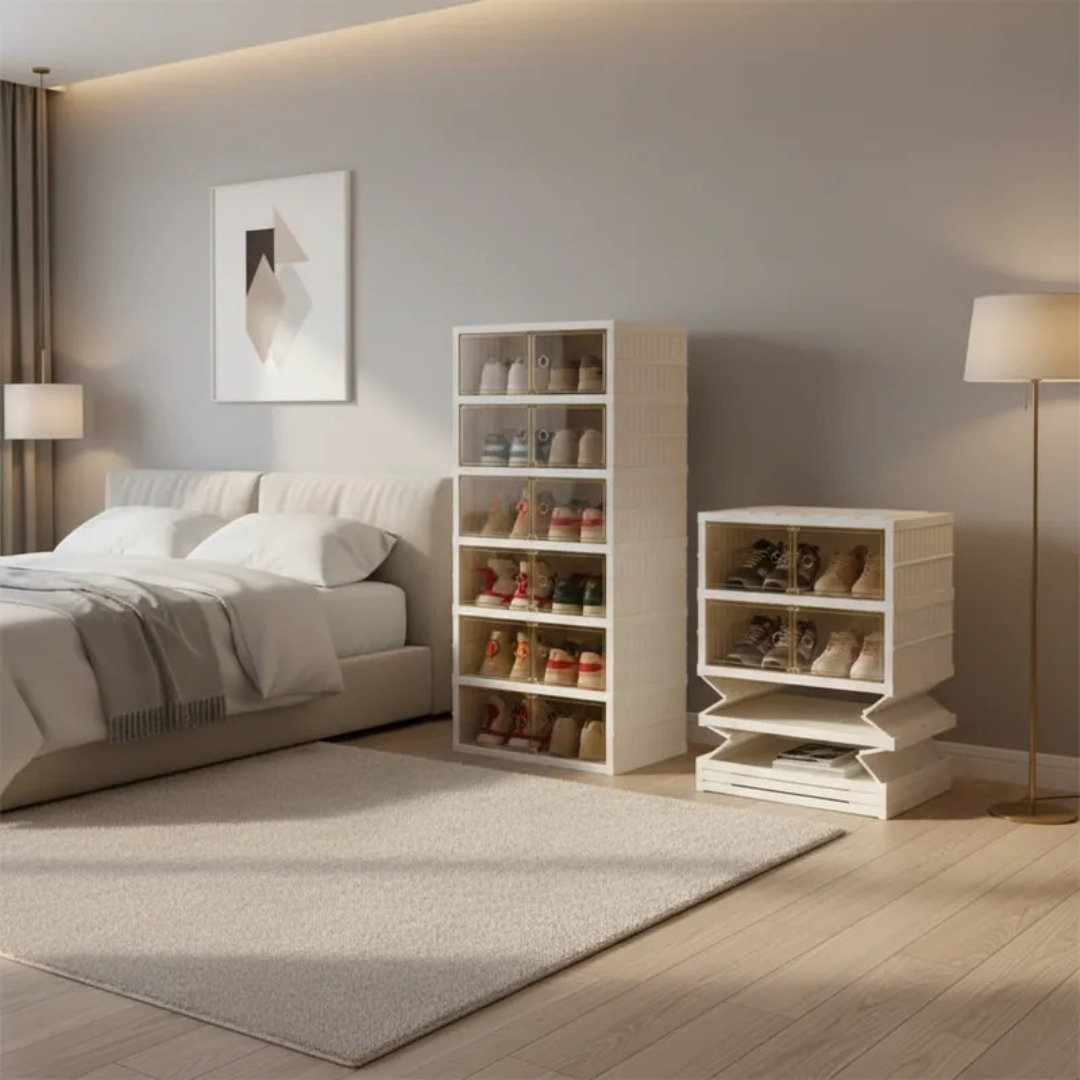 Mueble Zapatero Plegable Organizador 6 Niveles 12 Zapatos-4