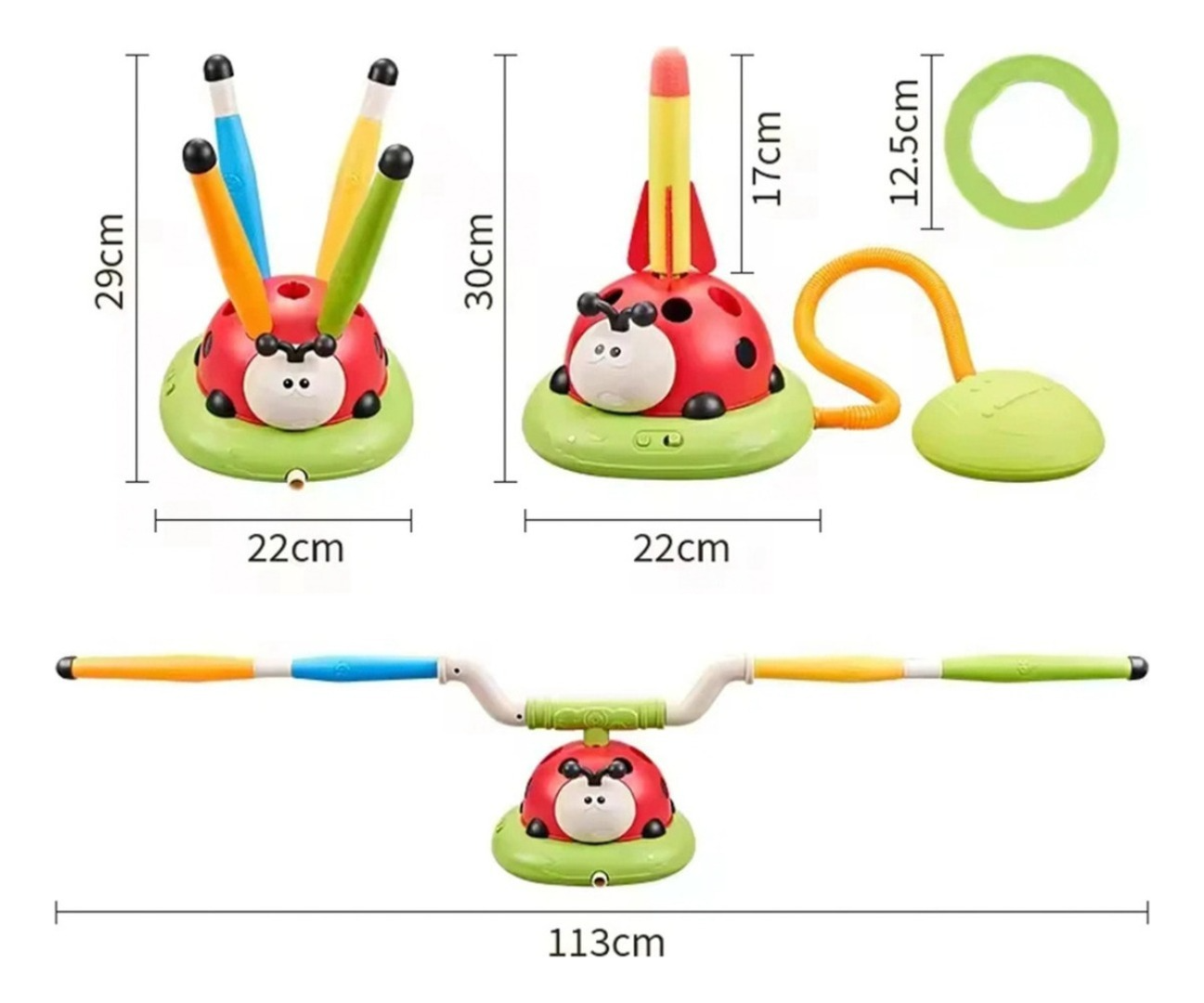 Chinita Interactiva 3en1 Salto Música Y Aros Niños-2