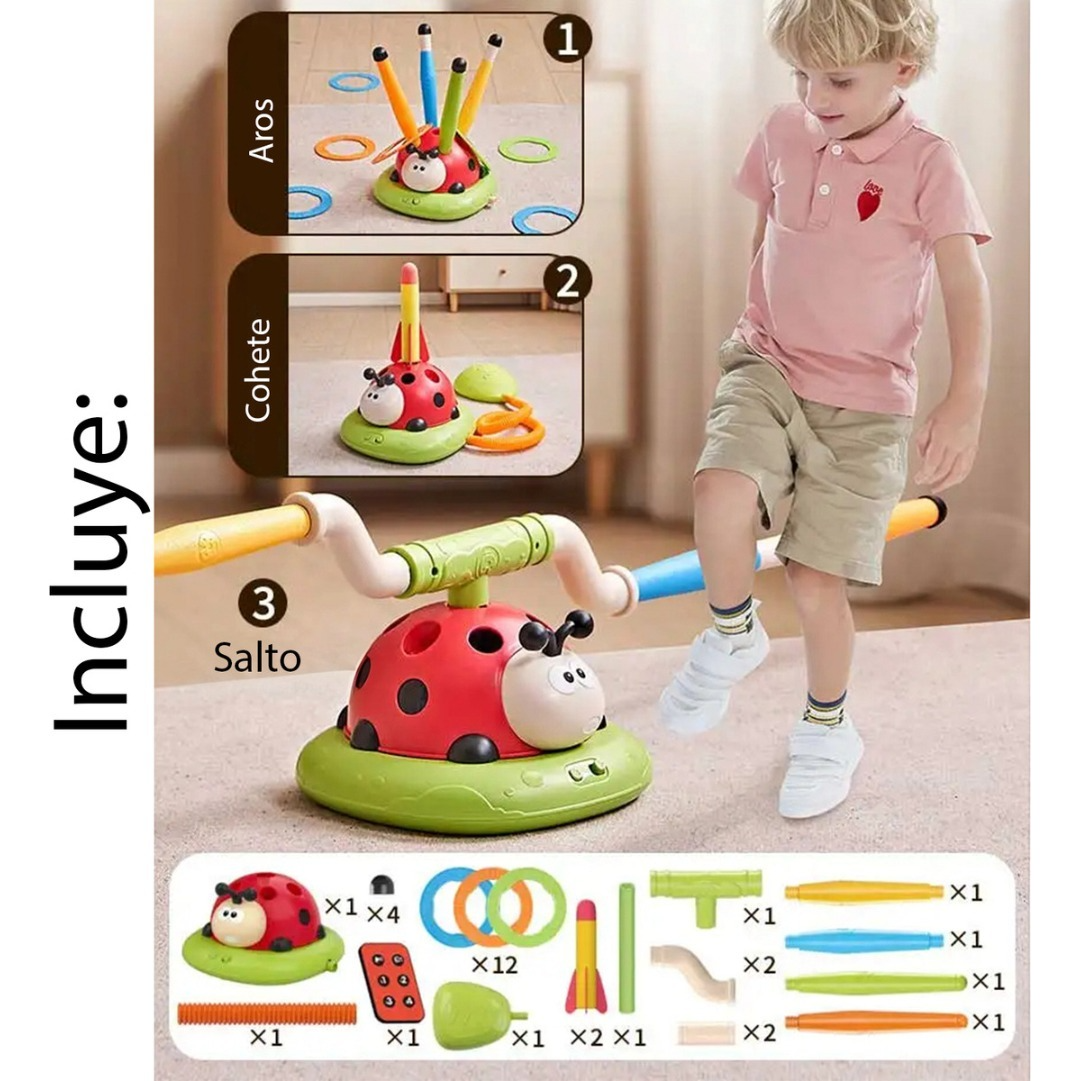 Chinita Interactiva 3en1 Salto Música Y Aros Niños-7