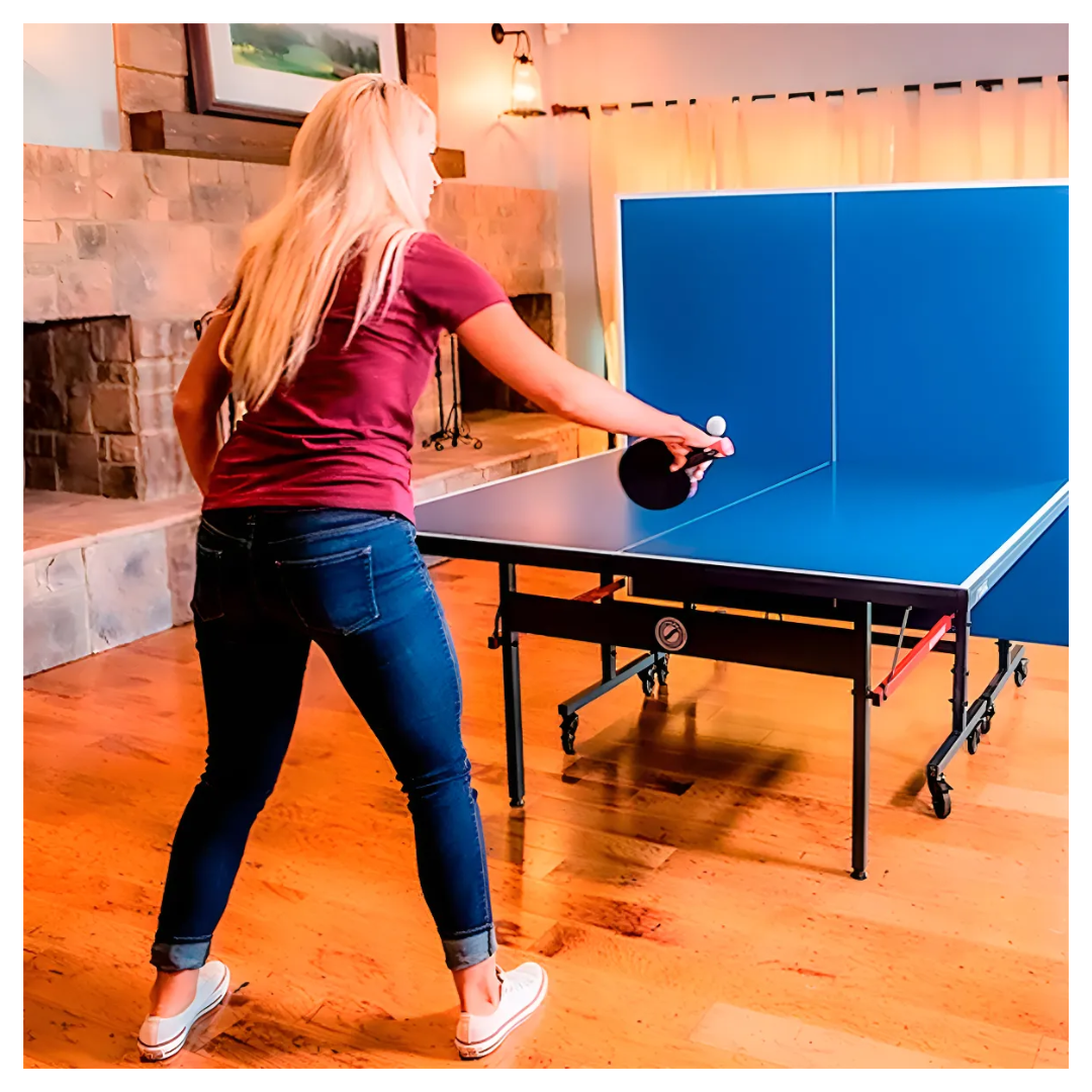 Mesa Profesional Ping Pong 274x152x76cm Madera Red Azul-4