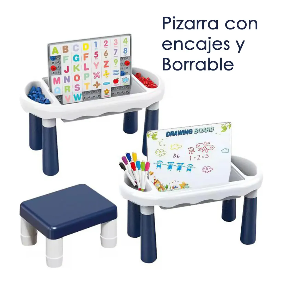Mesa Y Silla Didáctica Aprendizaje 6 En 1 Bloques Y Dibujo-2