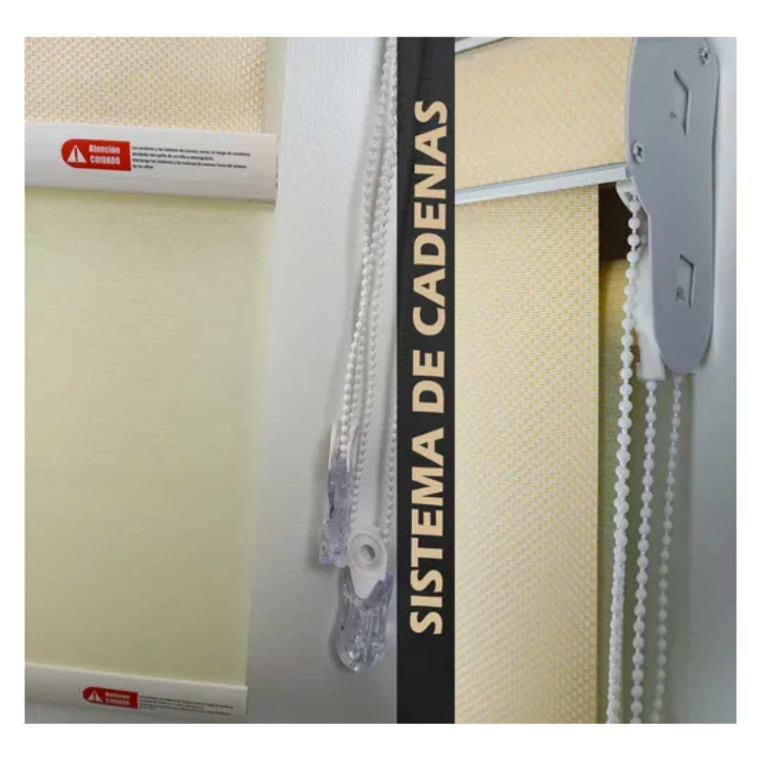 Cortina Roller Blackout Doble Visillo Cenefa 100x200-3