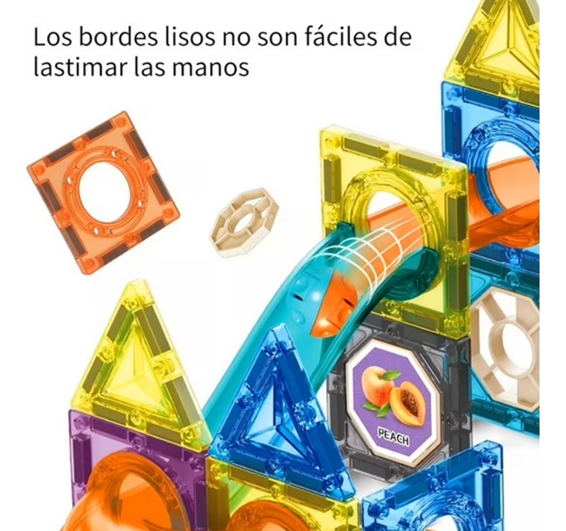 Bloques Magneticos 2 En 1 De Bolas 3d Balde 132pzs Tobogan-6