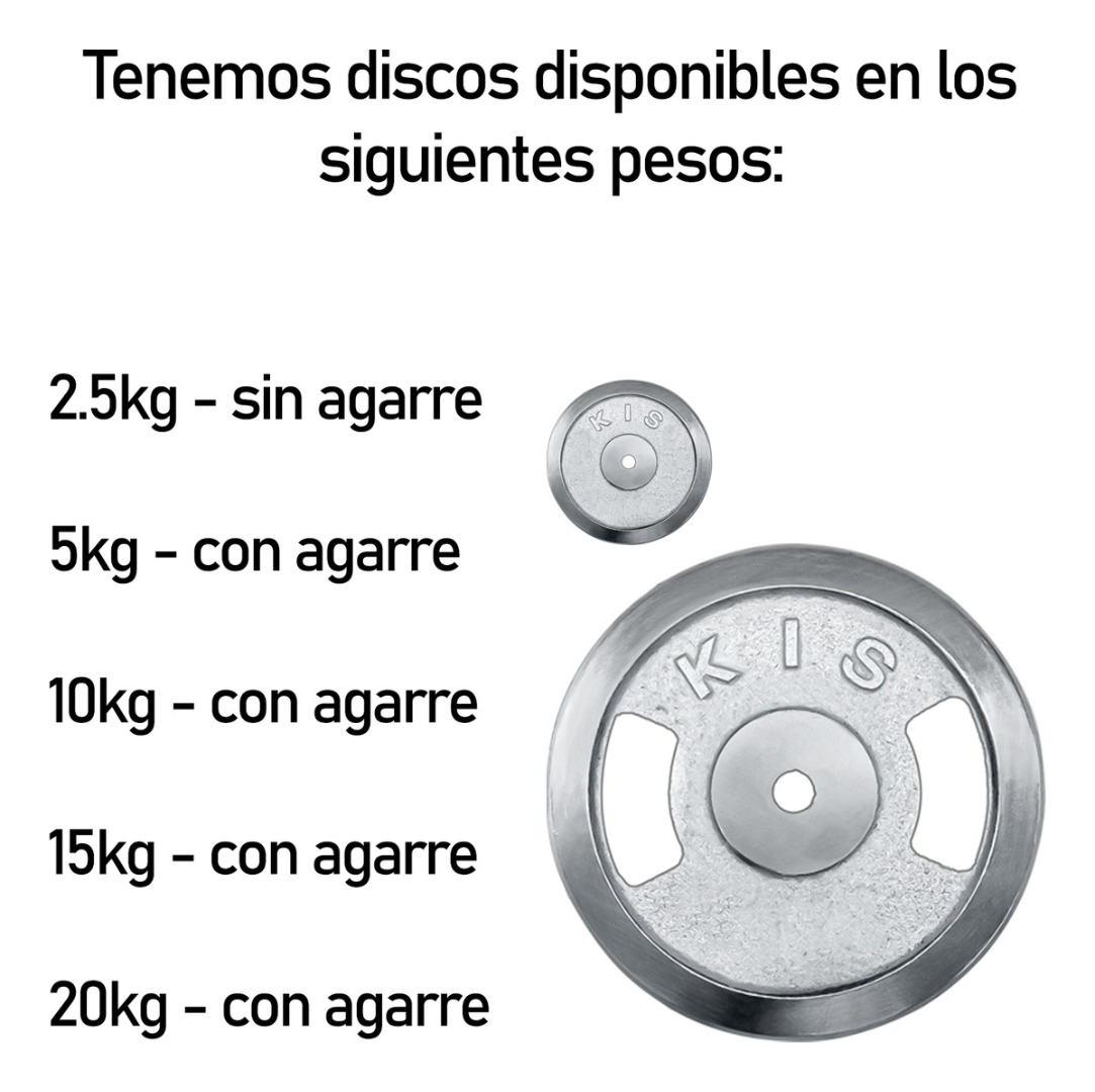 Disco Preolímpico 20kg Cromado Pesas Profesional Con Agarres-2
