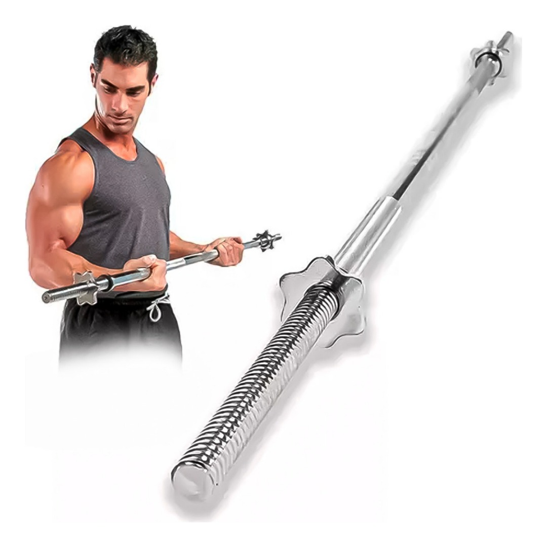 Barra Preolimpica 180cm Recta Cromada Gimnasio Fitness 7kg-2