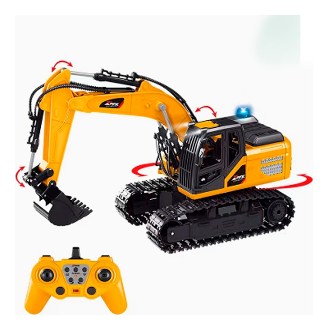 Auto A Control Excavadora Con Luces Humo Brazo Electrico 112-1