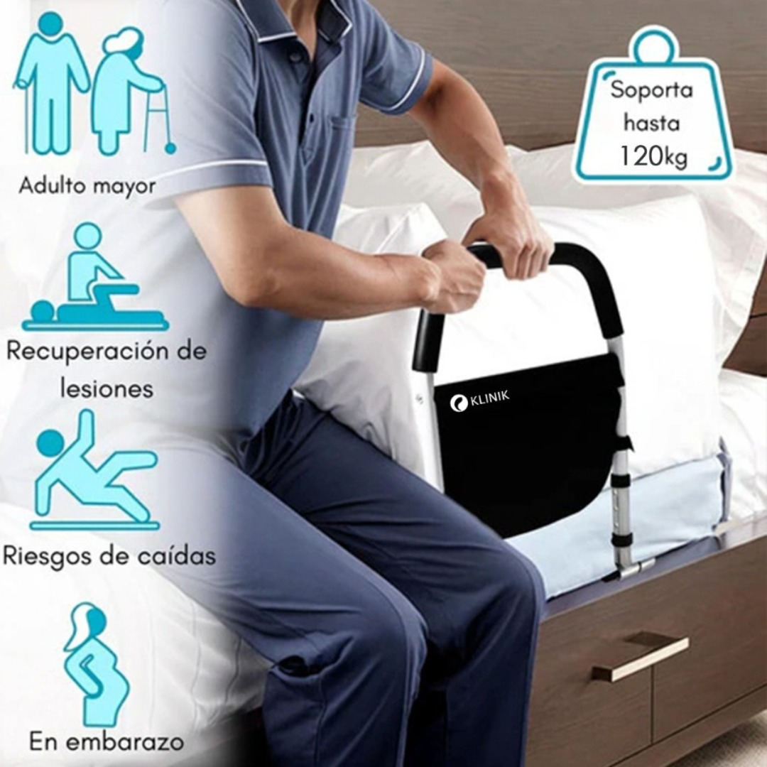 Agarradera Barra De Apoyo Para Cama Reforzada Con Bolsillo-5