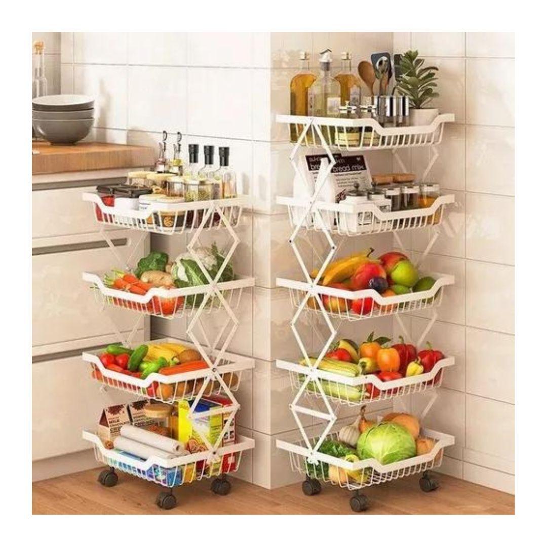 Estante Plegable Organizador Verdulero Frutero Metal 4 Pisos-2