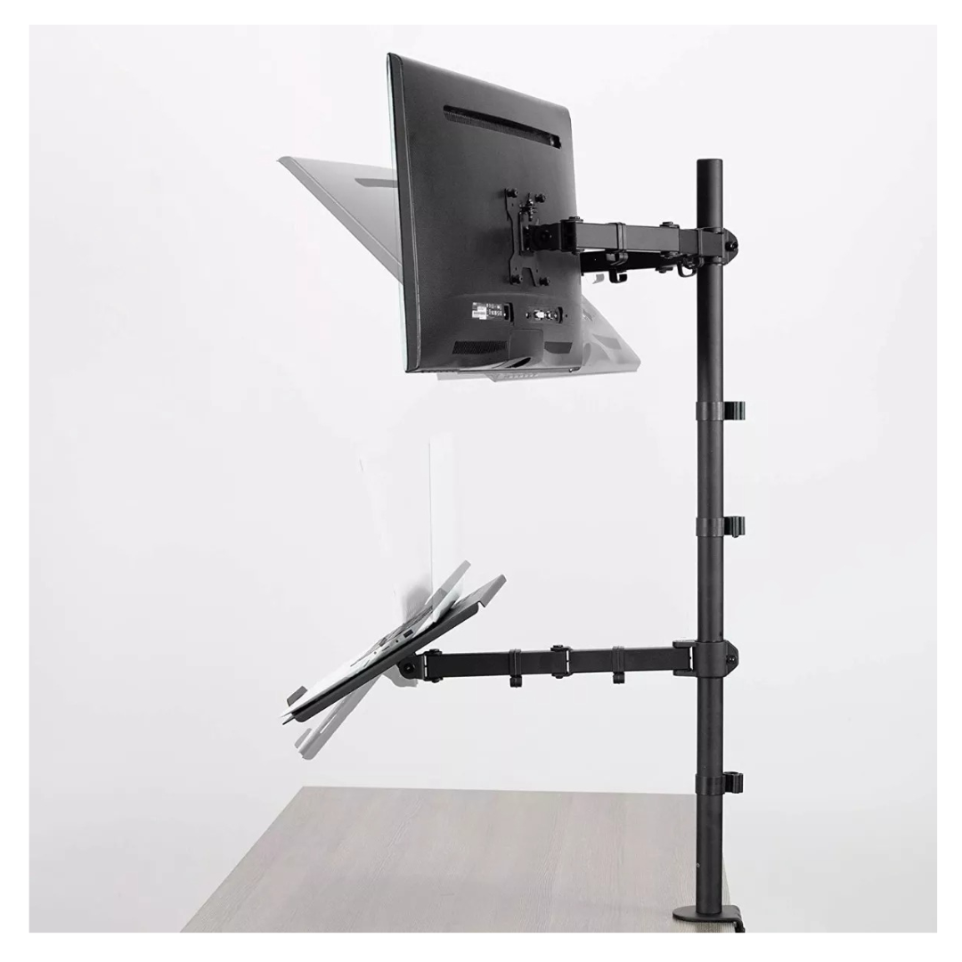 Soporte Escritorio Monitor Notebook Triple 10-32 Brazo Aspor-3