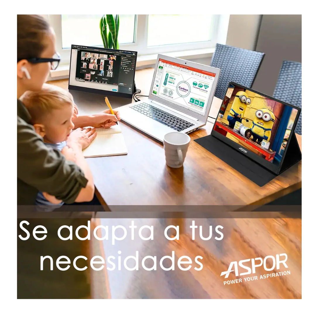 Monitor Portatil  Con Pantalla De 15.6 Pulgadas 60hz Full Hd-3