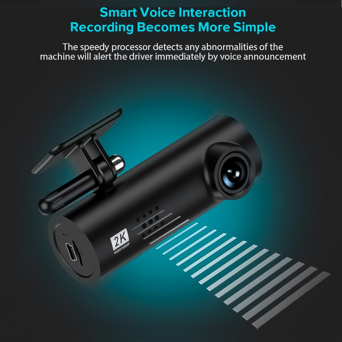 Dash Cam Camara Frontal Para Auto 2k Empotrable 1920x1080p-3