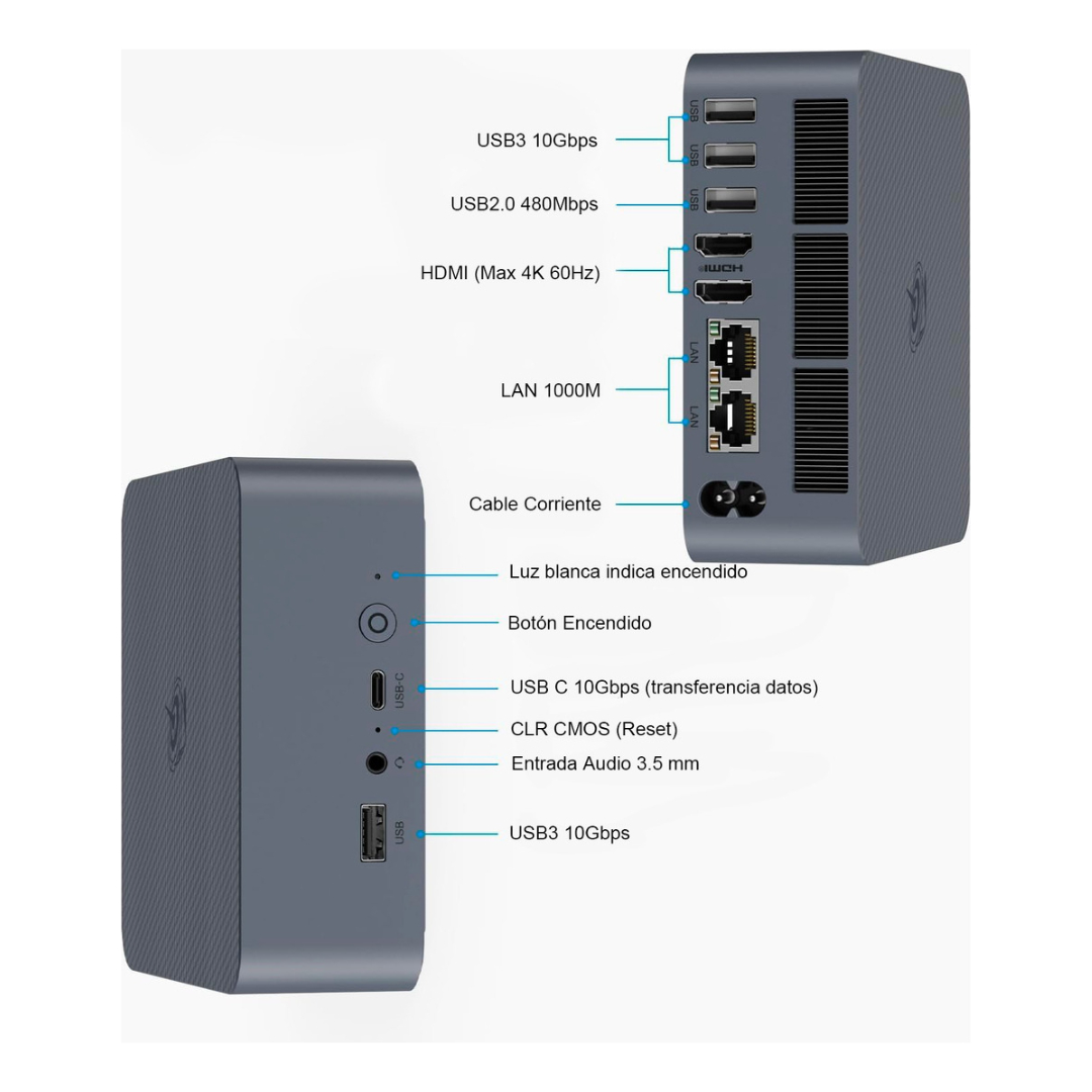 Mini Pc Beelink Eqi12 Intel Core 1220p 24gb 500gb Dual Lan-6