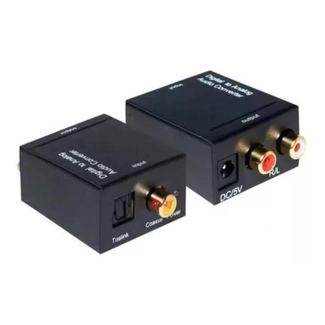Conversor Audio Digital A Rca Con Cable 5v Optico Analogo-0