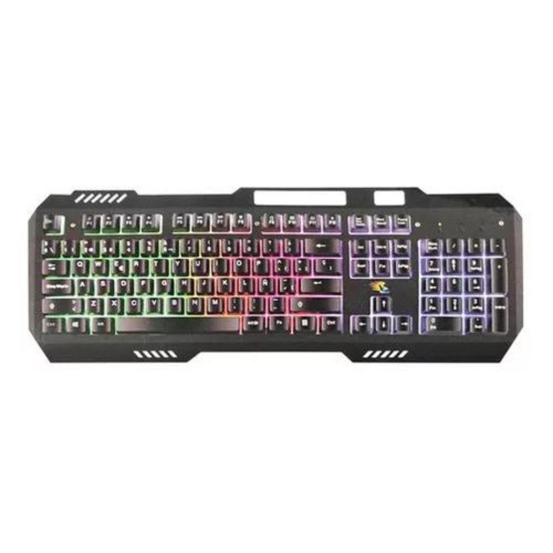 Kit Teclado Mouse Gamer Rgb Kt555 De Membrana Retroiluminado-1