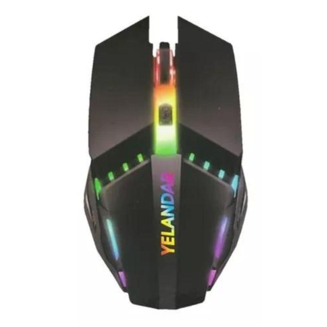 Kit Teclado Mouse Gamer Rgb Kt555 De Membrana Retroiluminado-2