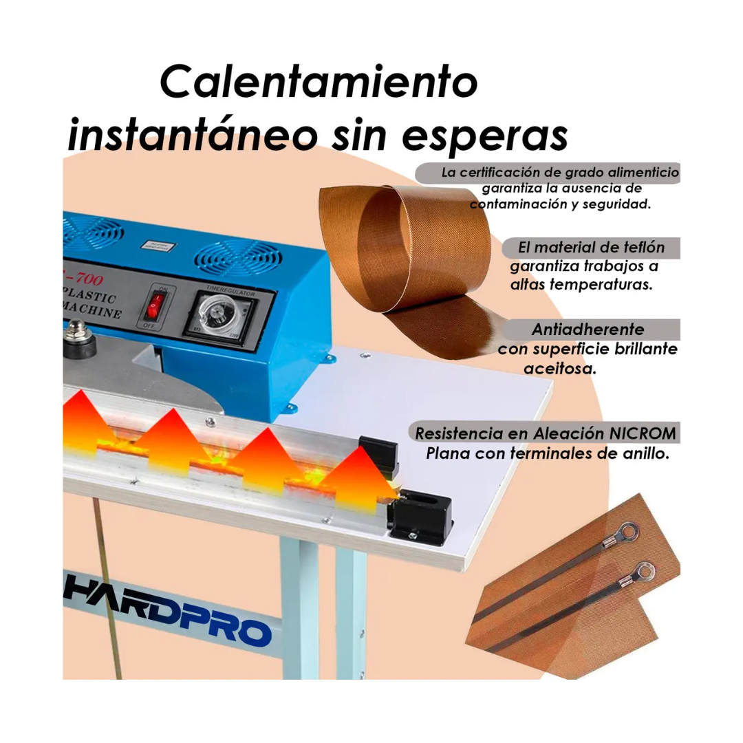 Selladora Cortadora De Bolsa De 70cm Con Pedal 700w-4