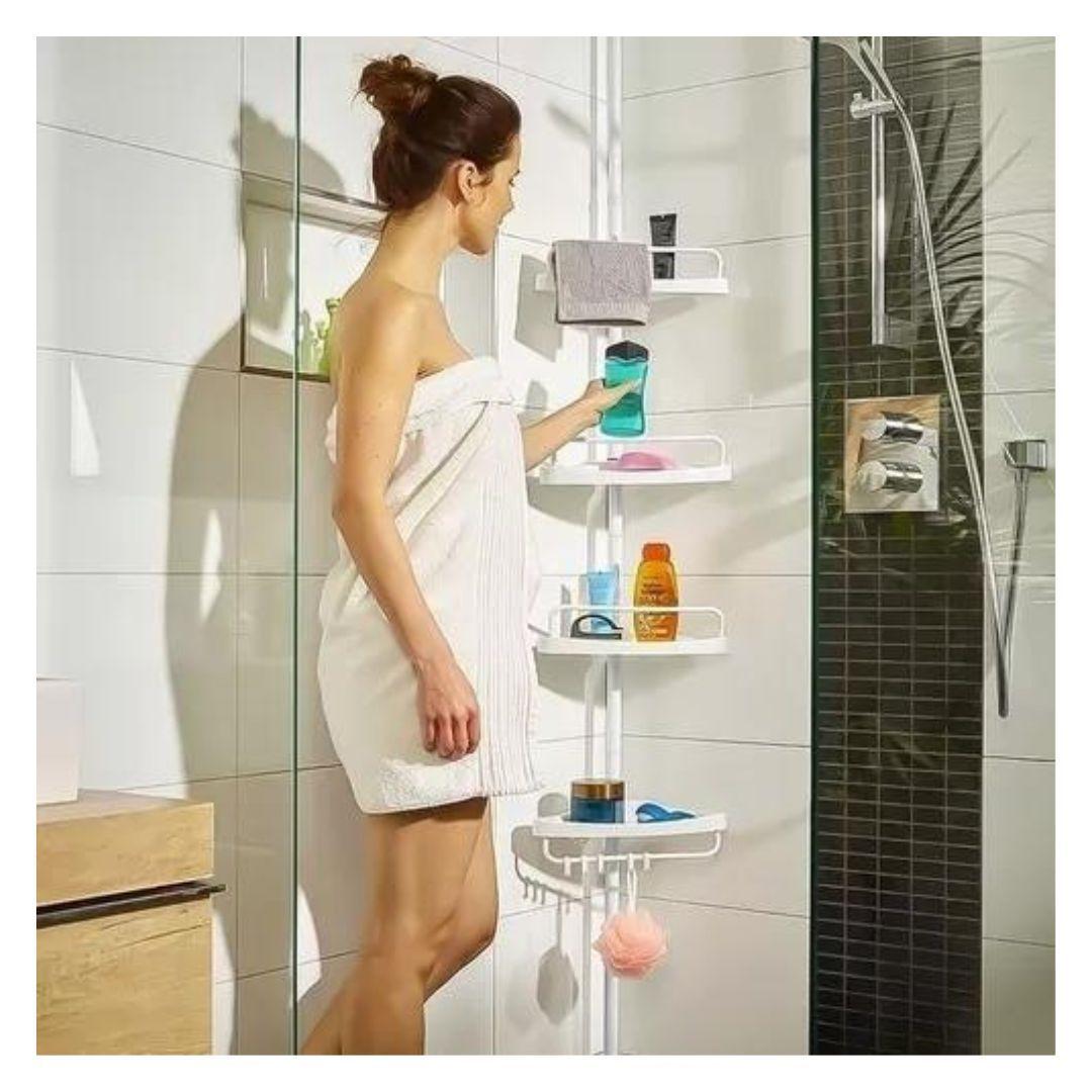 Organizador Esquinero Ducha Baño Multiuso 4 Pisos Ajustable-1