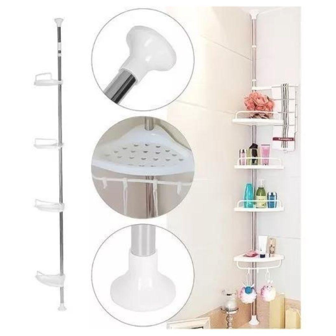 Organizador Esquinero Ducha Baño Multiuso 4 Pisos Ajustable-2