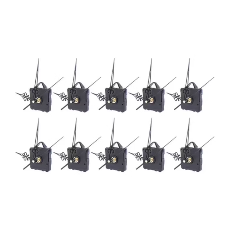 10 Mecanismo Reloj Modulo Mural 16mm Tribal Silencioso Agujas-0