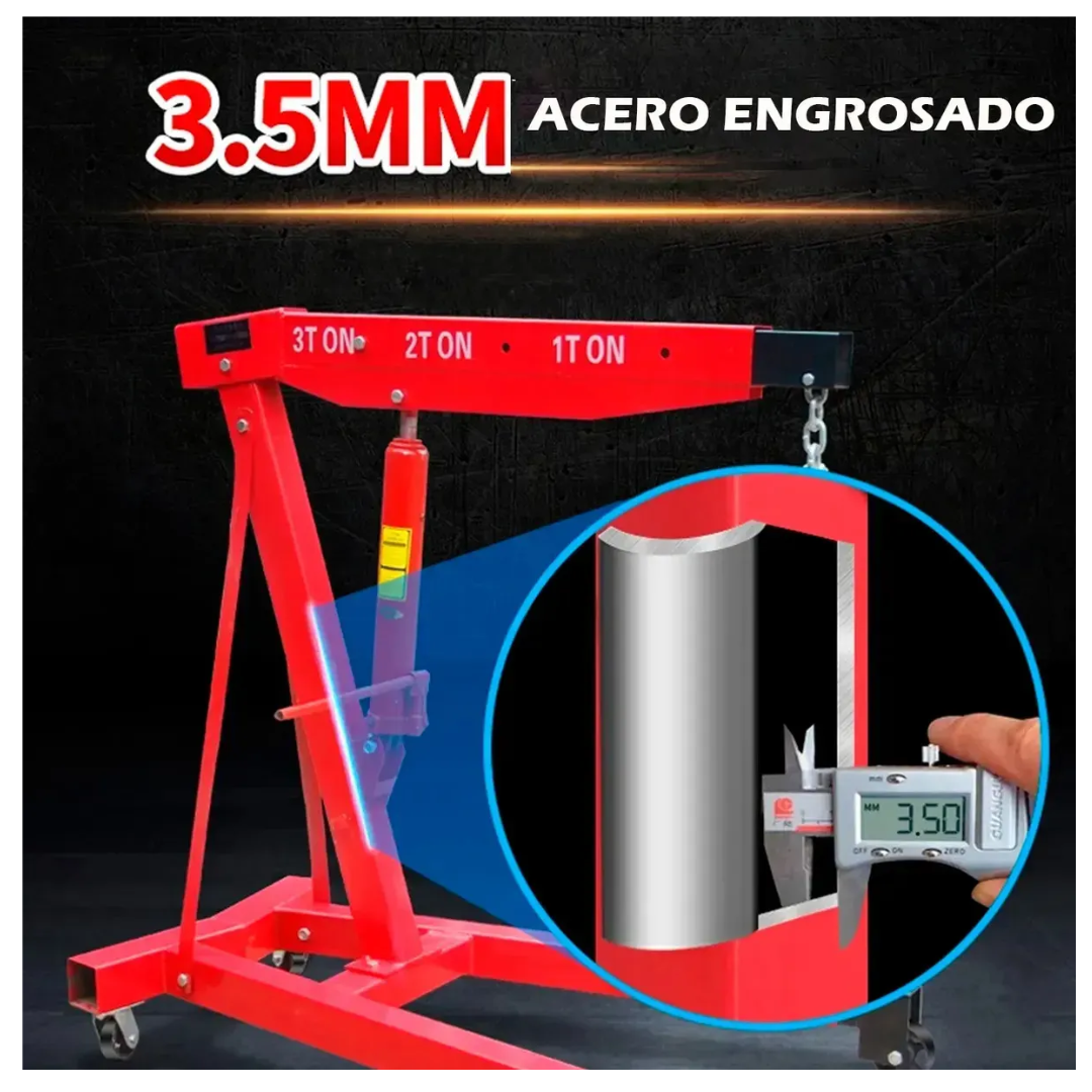 Tecle Grua Pluma Hidraulico 3 Toneladas Desmontable Auto-7