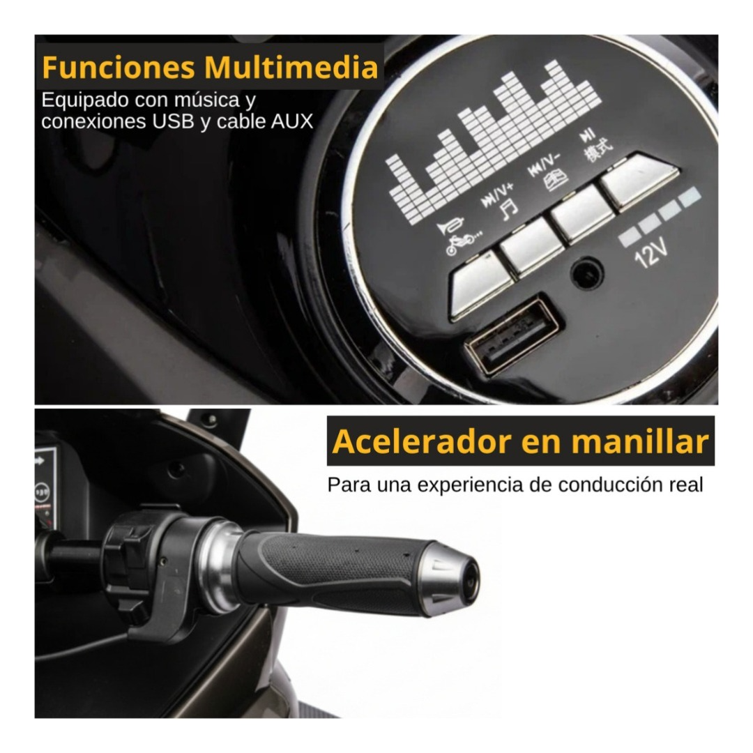 Auto Moto Electrica Montable Niños R1 Grande Alta Duracion-2