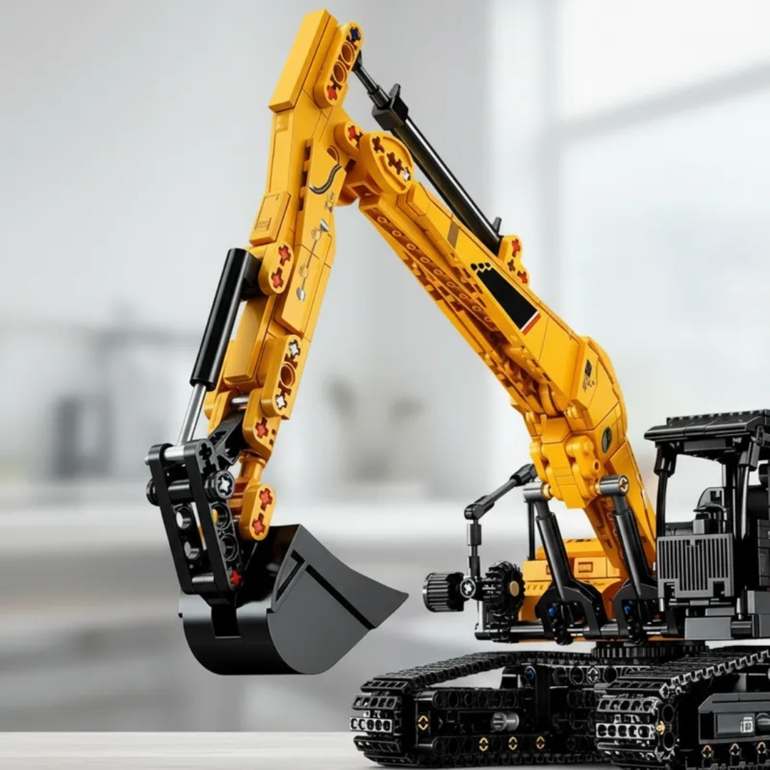 Juguete Armable De Excavadora 1022 Pzs Didáctico Escala 1:26-7