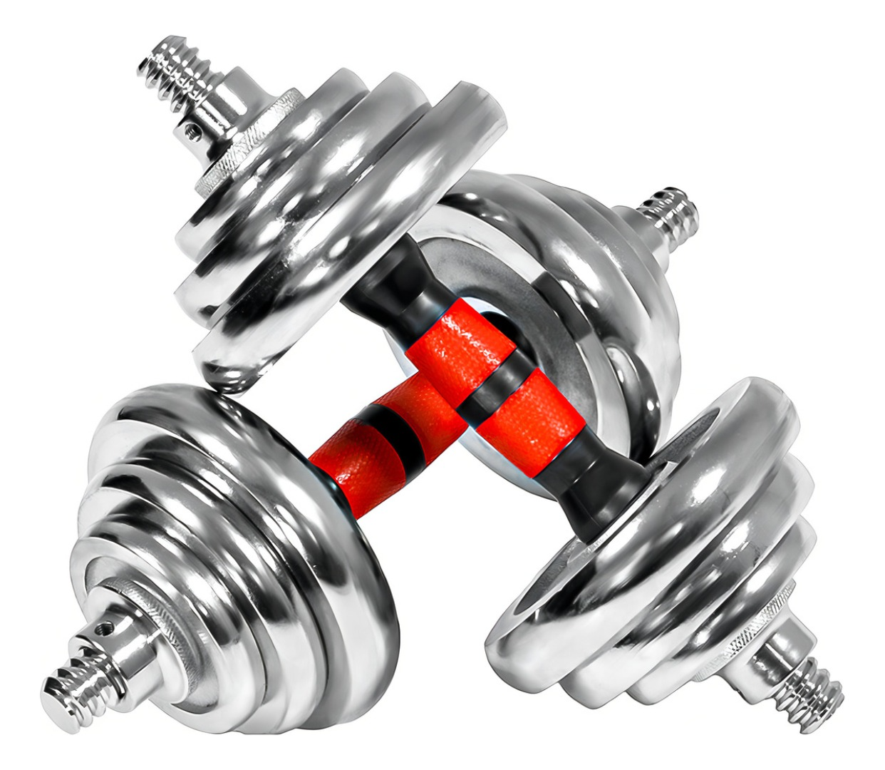 Set Mancuernas Cromado Ajustables 30 Kg Con Maletín-2