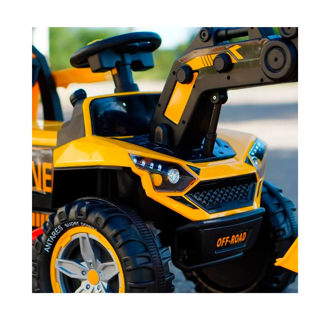 Auto Electrico Retroexcavadora Niños Bateria Alta Duracion-2