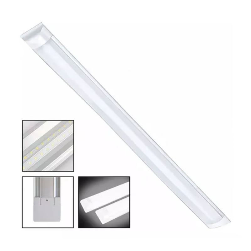 Tubo Led Canaleta 60cm Canoa Plana 18w Iluminacion-0