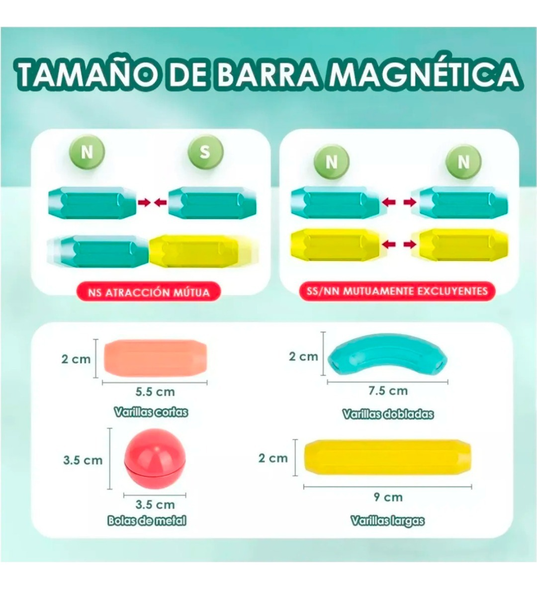 Bloques Magneticos 2 En 1 De Varillas 3d 84pzs Con Balde-2