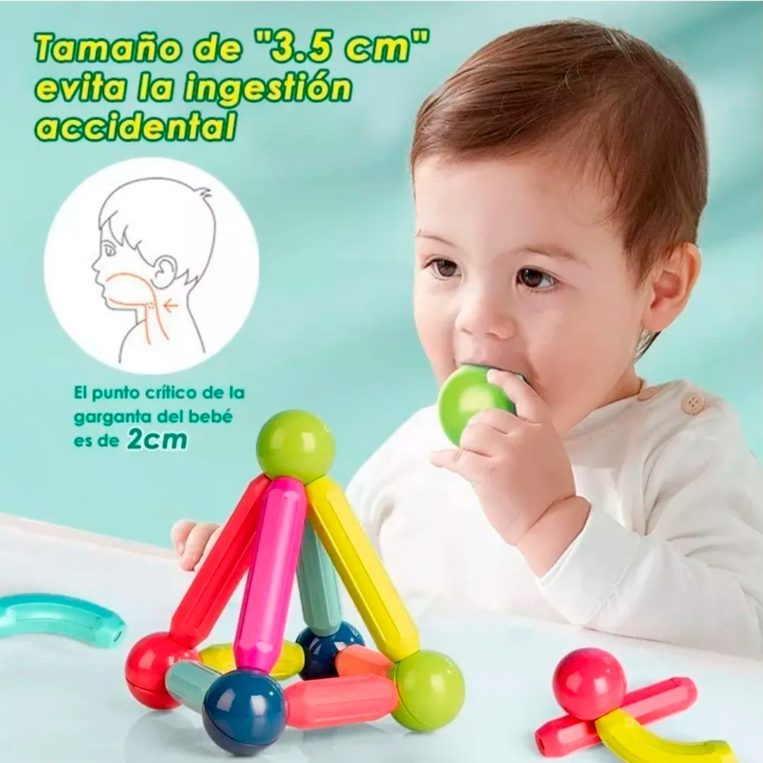 Bloques Magneticos 2 En 1 De Varillas 3d 84pzs Con Balde-7