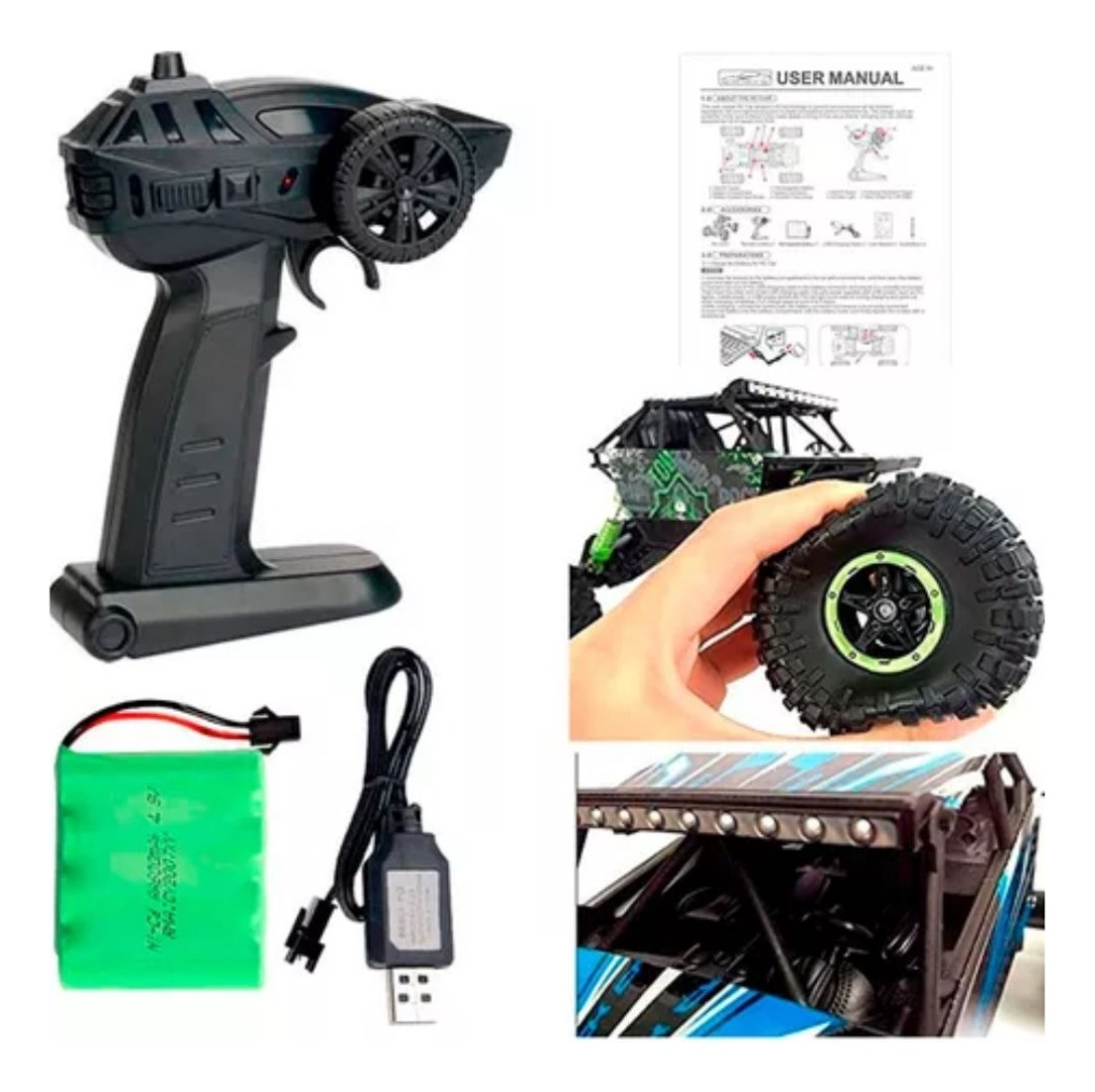 Auto Control Remoto Off Road Rockcrawler 2.4gz 1:18 4x4 Rojo-3