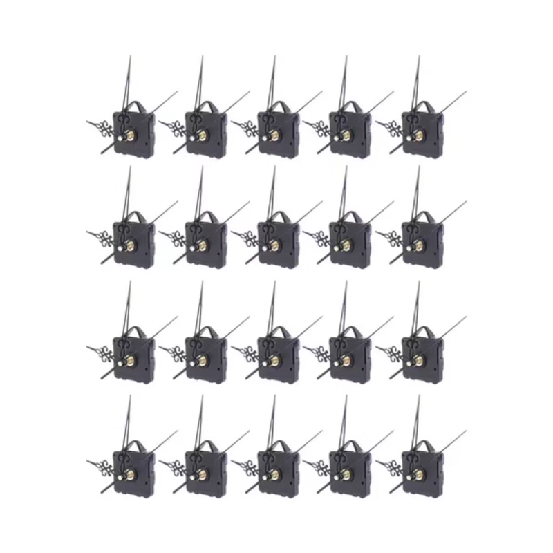 20 Mecanismo Reloj Modulo Mural 16mm Tribal Silencioso Agujas-0