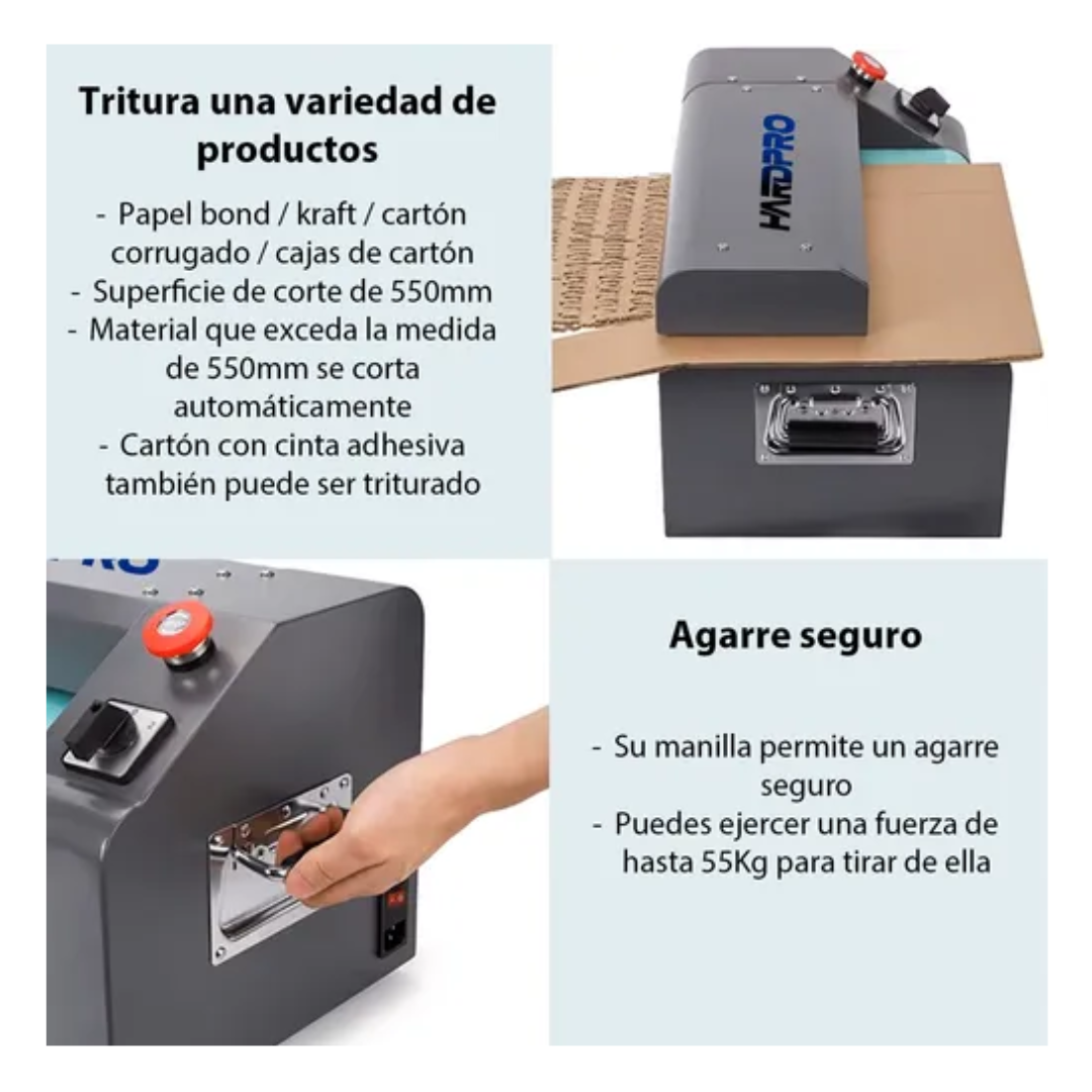 Maquina Trituradora De Cartón Para Relleno Y Embalaje 400w Turquesa-7