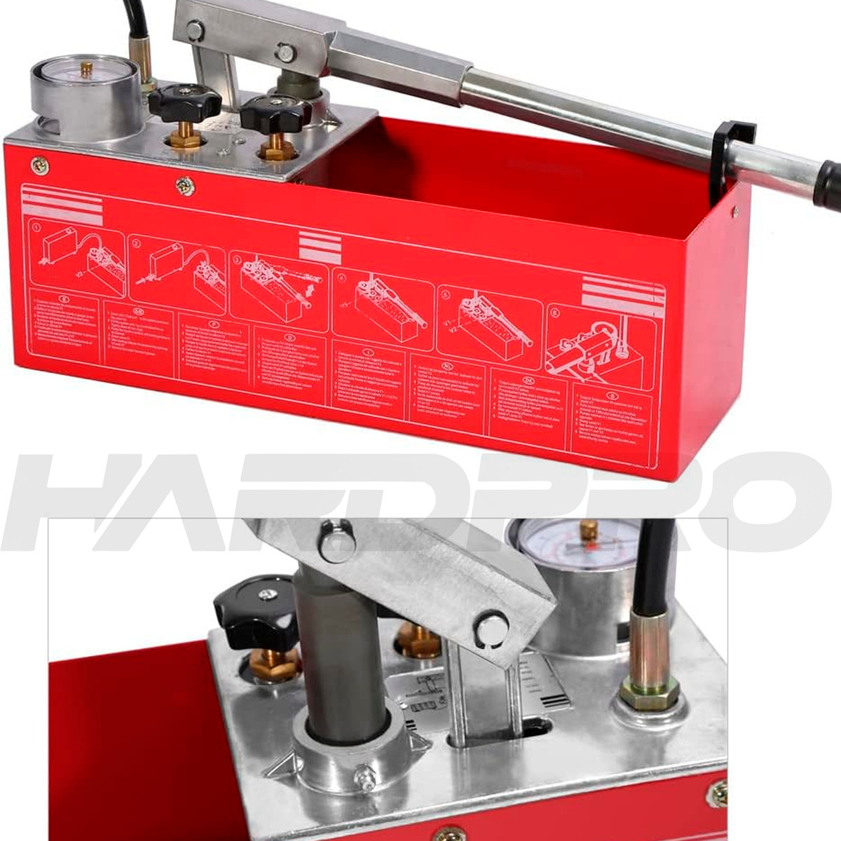 Bomba Manual Prueba De Presion Hidraulica 0-60bar 860psi 6mp-2