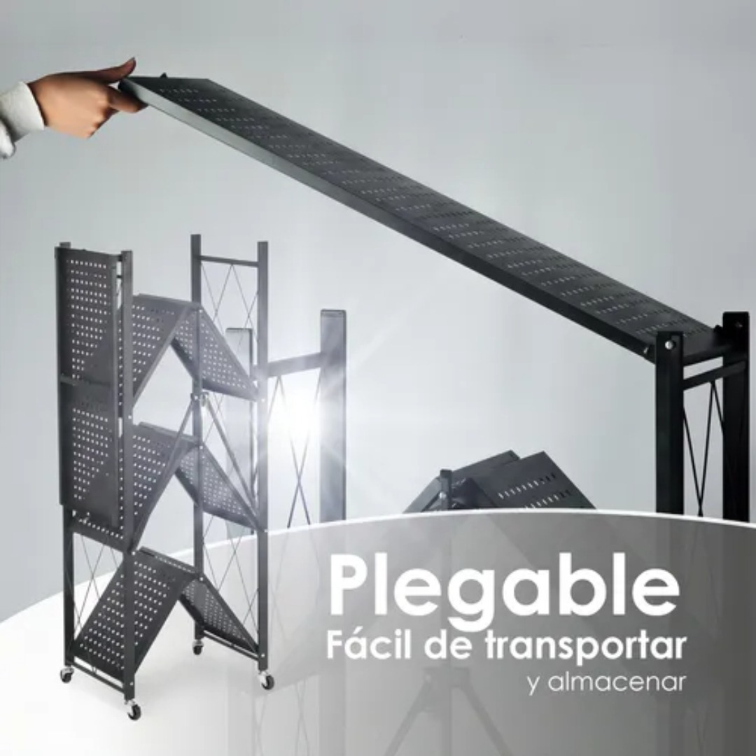 Carro Organizador Estante Plegable 4 Niveles Ruedas Cocina-4